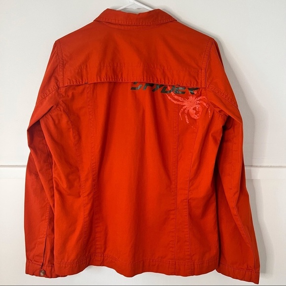 Spyder Burnt Orange Button Down Utility Shacket 100% Cotton - Picture 11 of 16